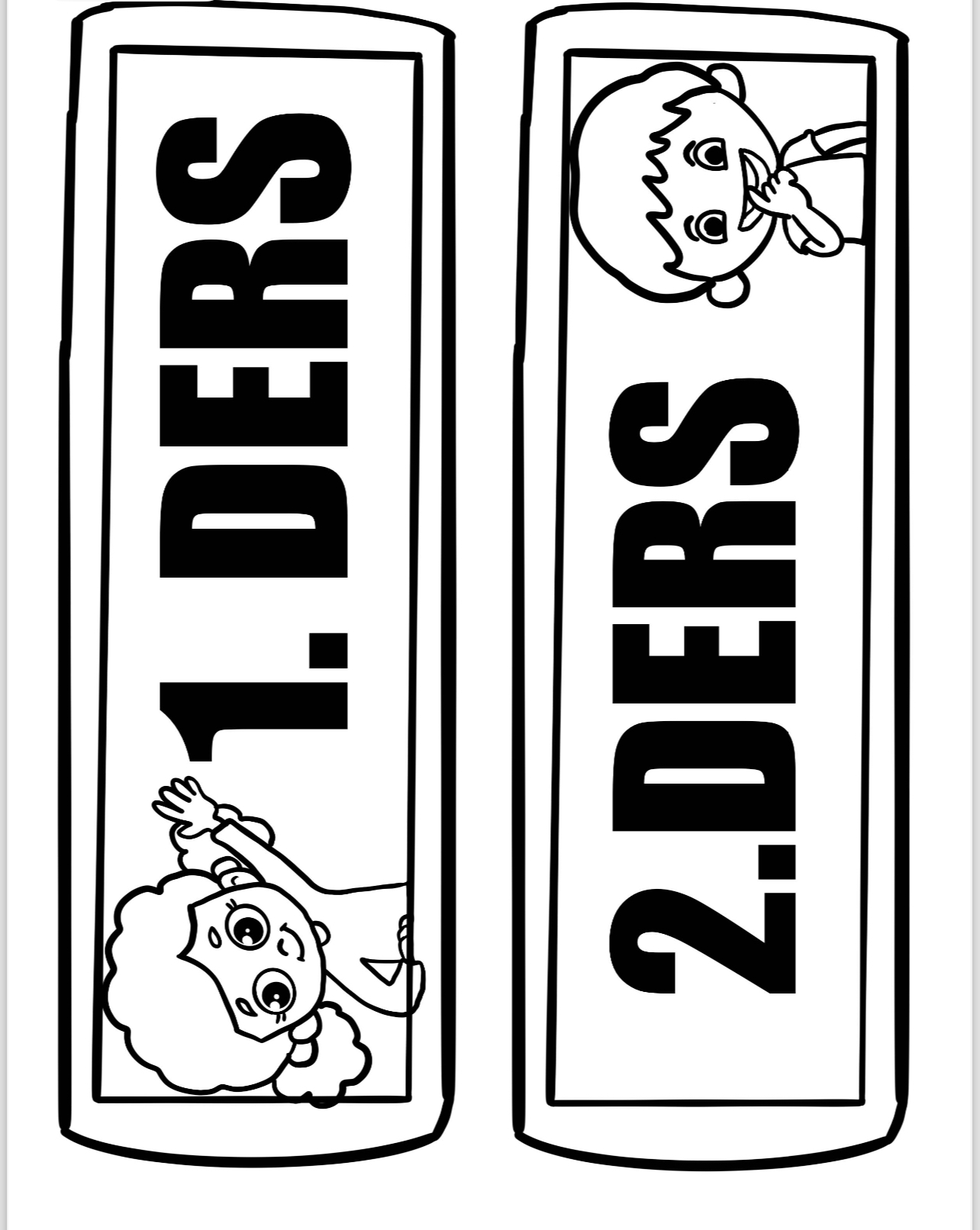 Öğretmenim Kaçıncı Dersteyiz ( Dersler) RENKSİZ