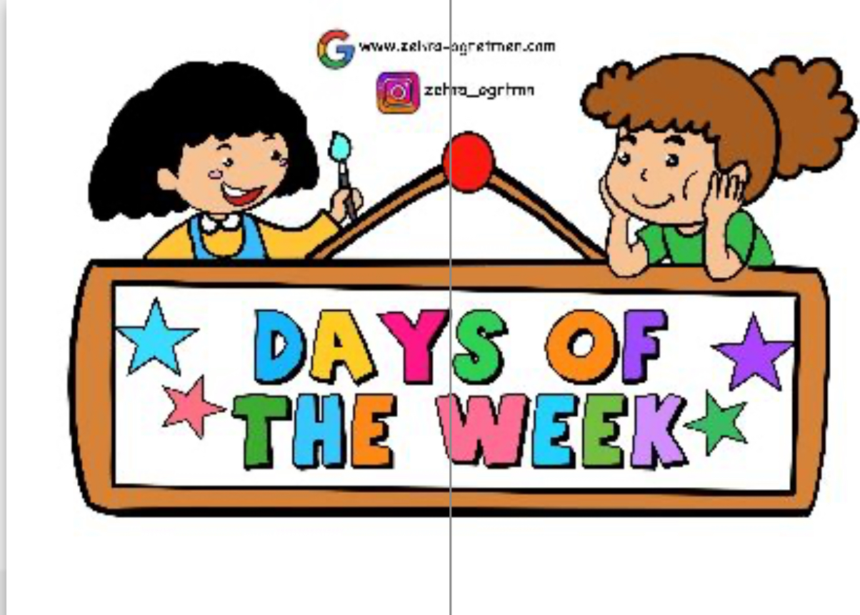 Days Of The Week 2 ( 2 A4 RENKLİ RENKSİZ)