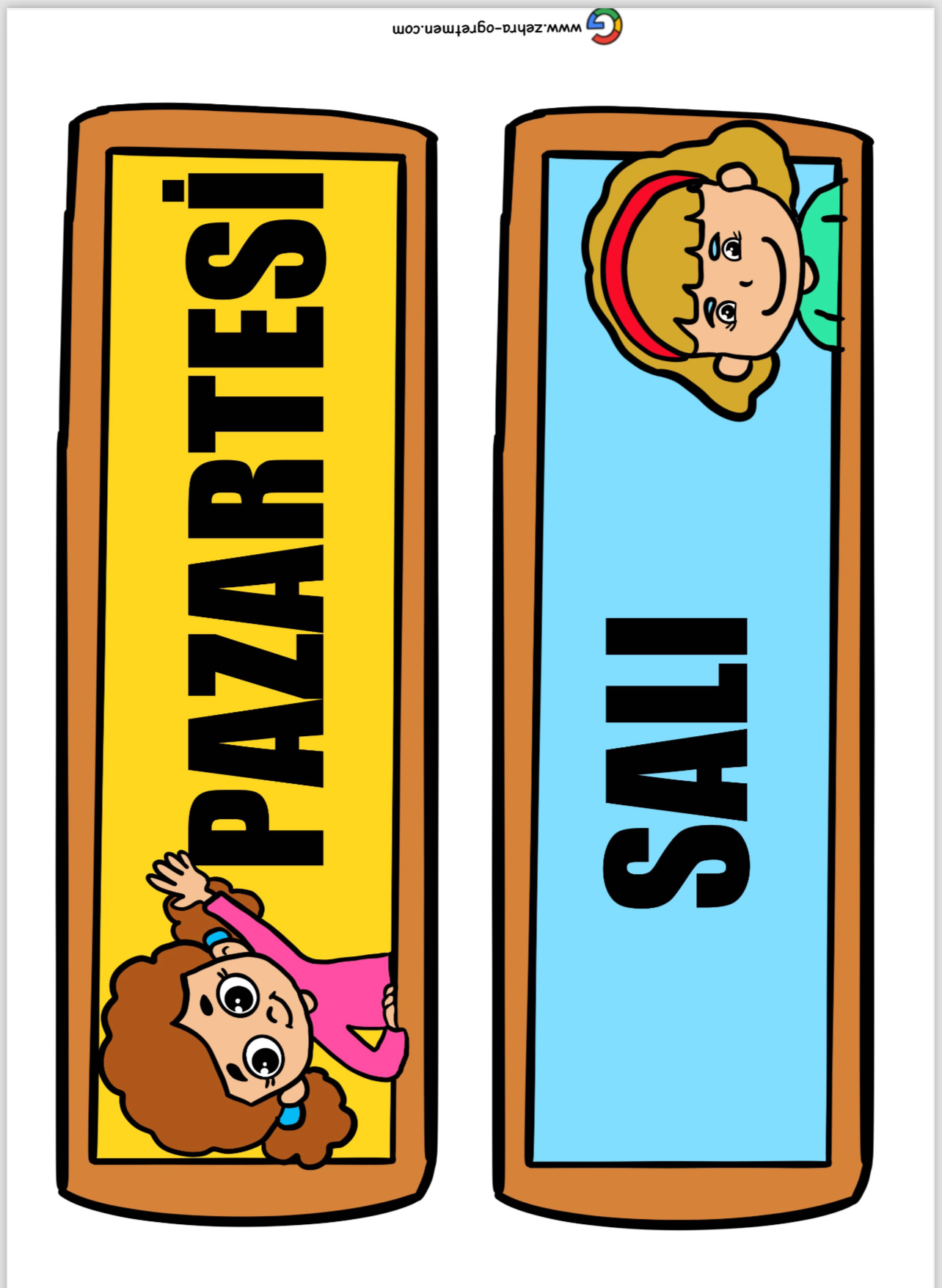 Haftanın Günleri 2 ( RENKLİ RENKSİZ)