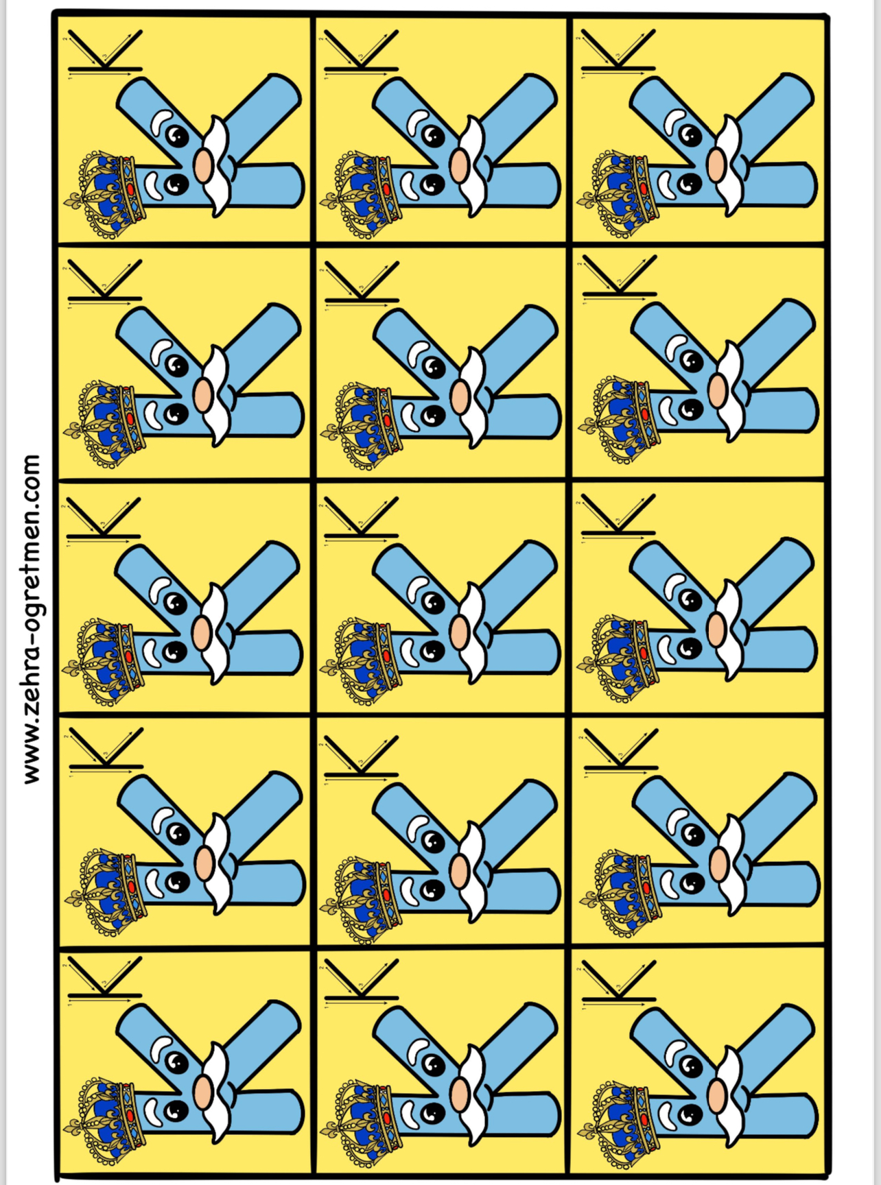 K Sesi Kral ve Kelebek Deftere Yapıştırmalık Görseller (15-24-30-48 Öğrenci İçin) RENKLİ