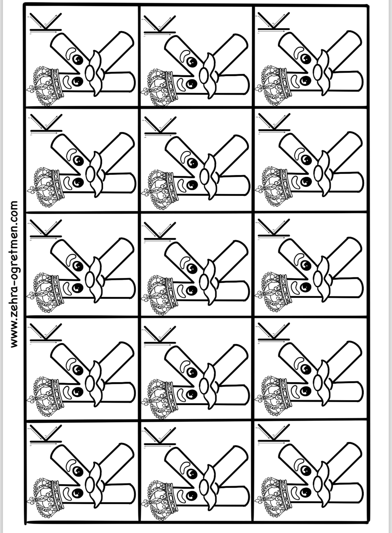 K Sesi Kral ve Kelebek Deftere Yapıştırmalık Görseller (15-24-30-48 Öğrenci İçin) RENKSİZ