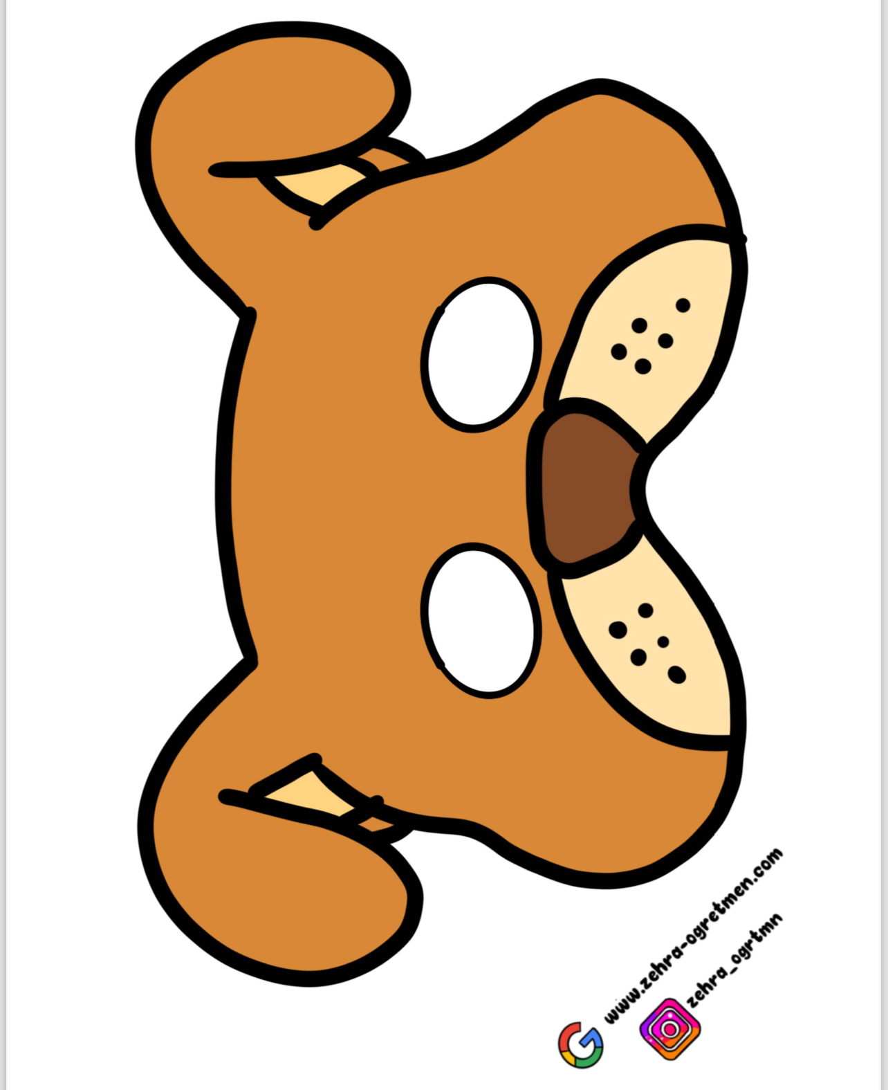 4 Ekim Hayvan Maskeleri RENKLİ