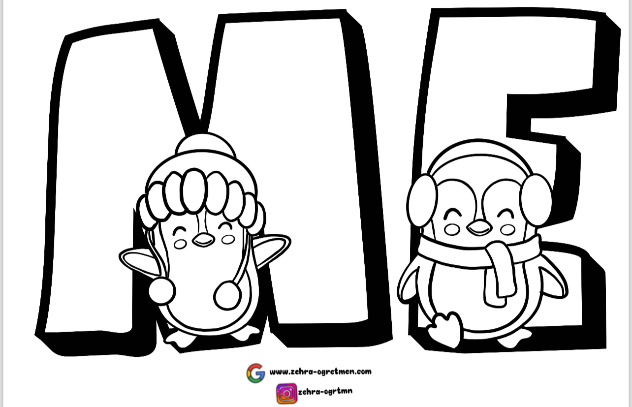 PENGUENLİ Mezuniyete Bir Kala Yazı Şablonu RENKSİZ