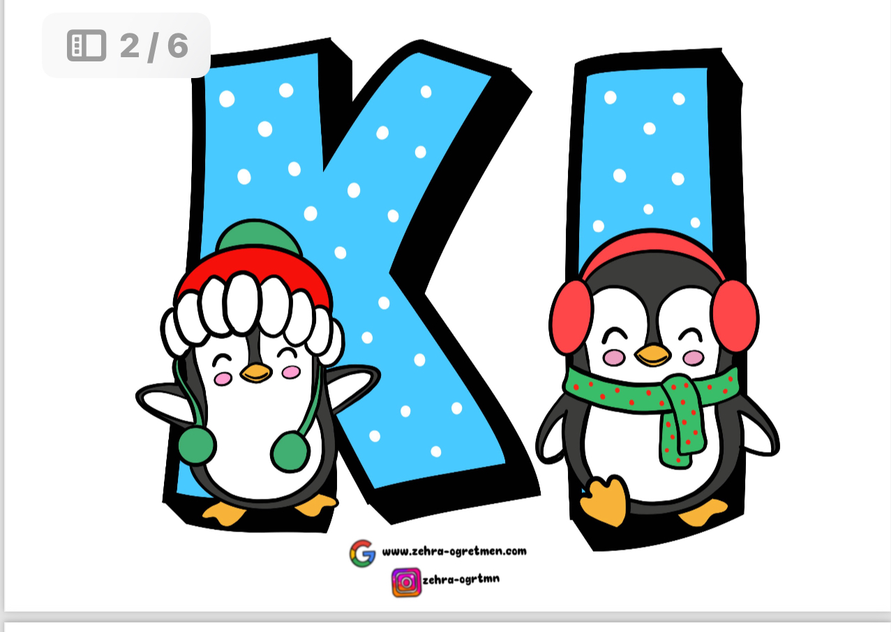 PENGUENLİ Kısa Bir Mola Yazı Şablonu Mavi Renk