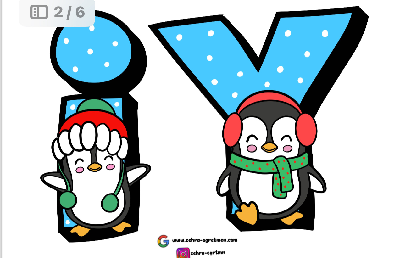 PENGUENLİ İyi Tatiller Yazı Şablonu Mavi Renk