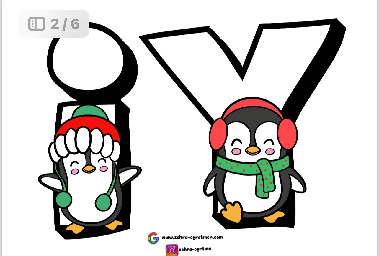 PENGUENLİ İyi Tatiller Yazı Şablonu Beyaz Renkli