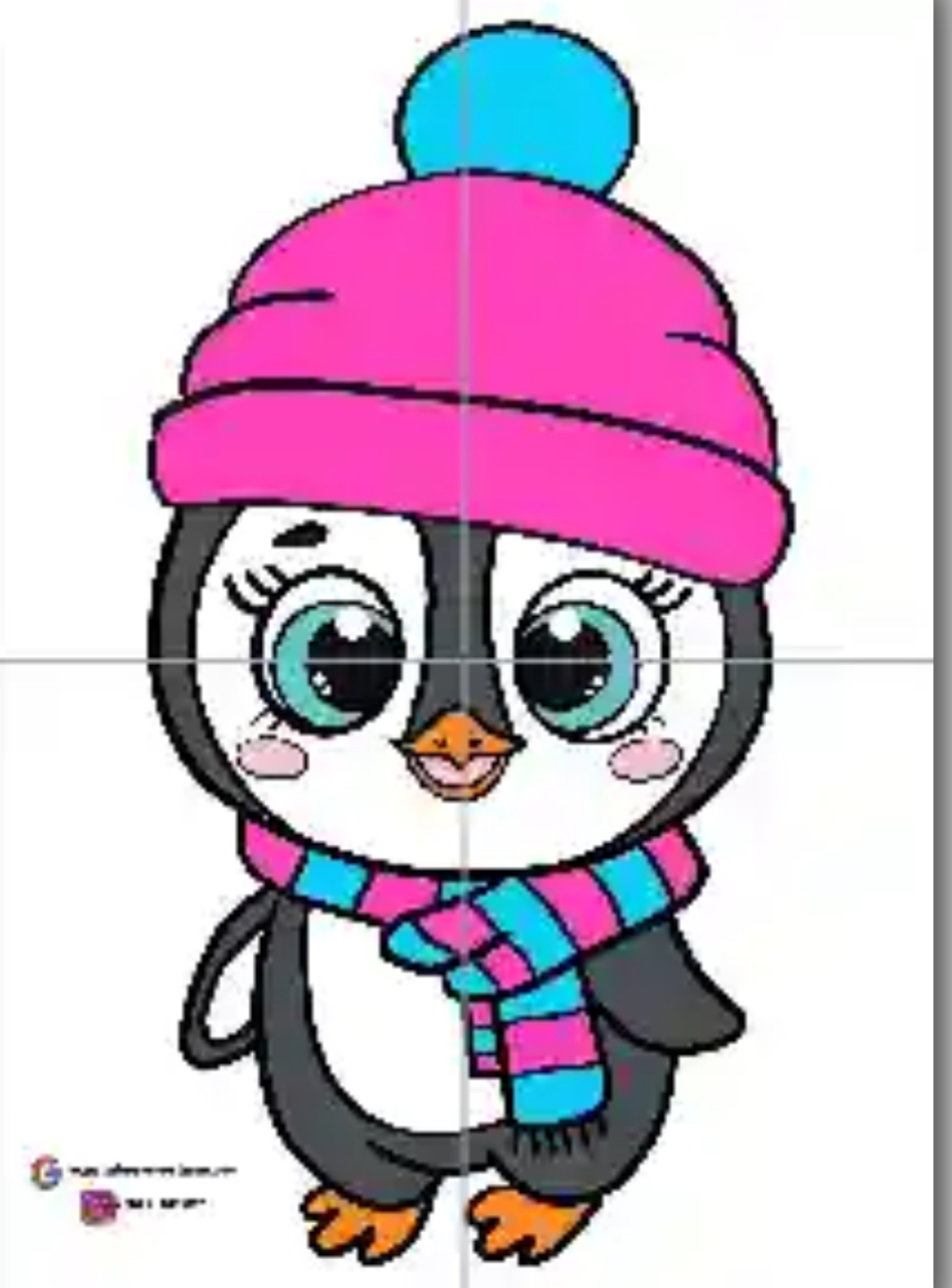 4 A4 Penguen 1 RENKLİ RENKSİZ