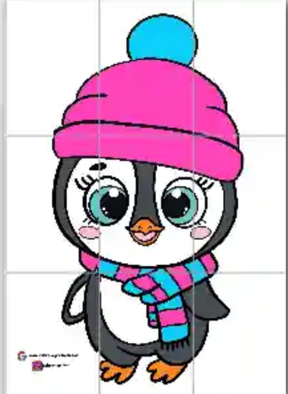 9 A4 Penguen 1 RENKLİ RENKSİZ