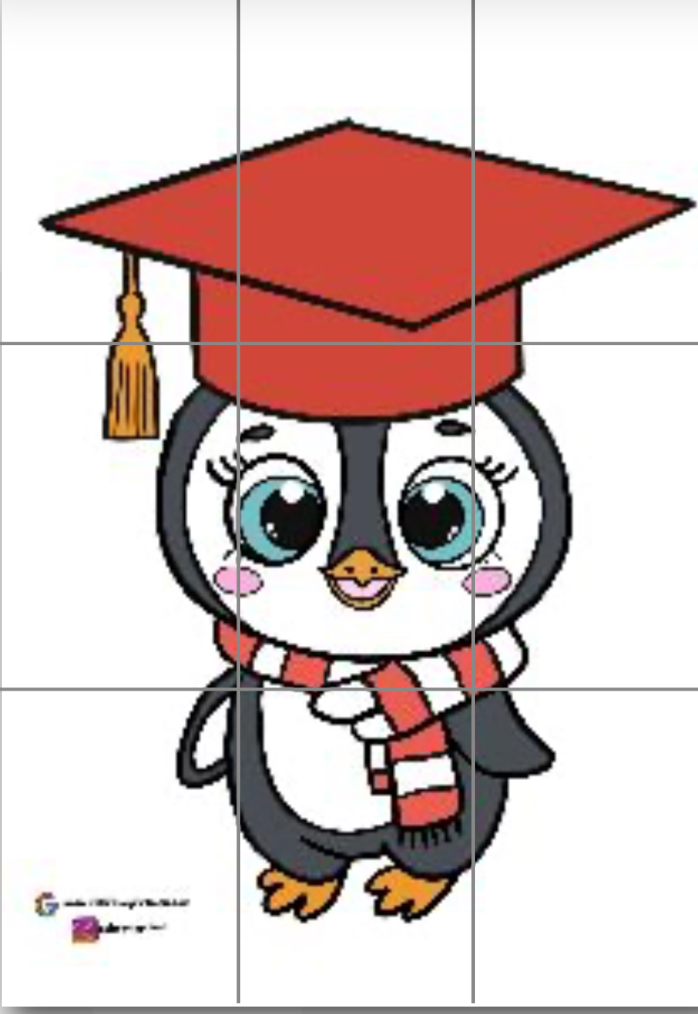 9 A4 Penguen 2 RENKLİ RENKSİZ