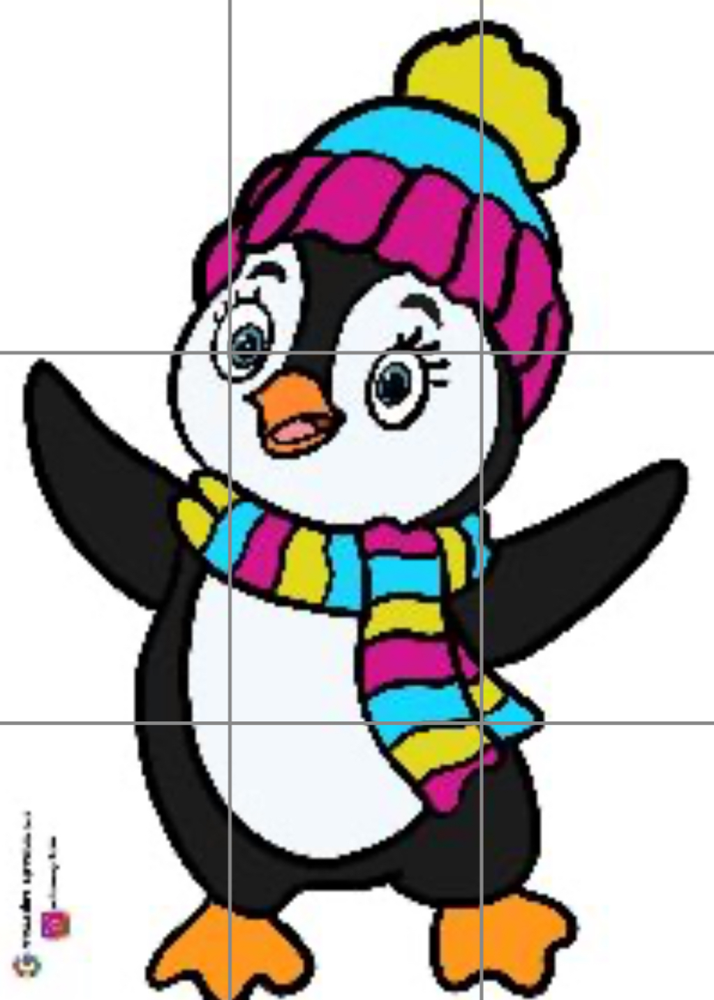 9 A4 Penguen 3 RENKLİ RENKSİZ