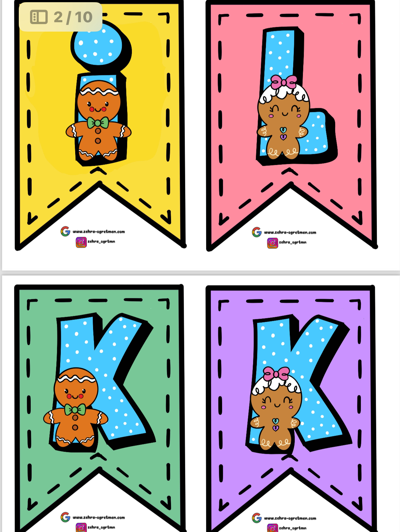 Kurabiye Adamlı İlk Karnem Flama RENKLİ RENKSİZ