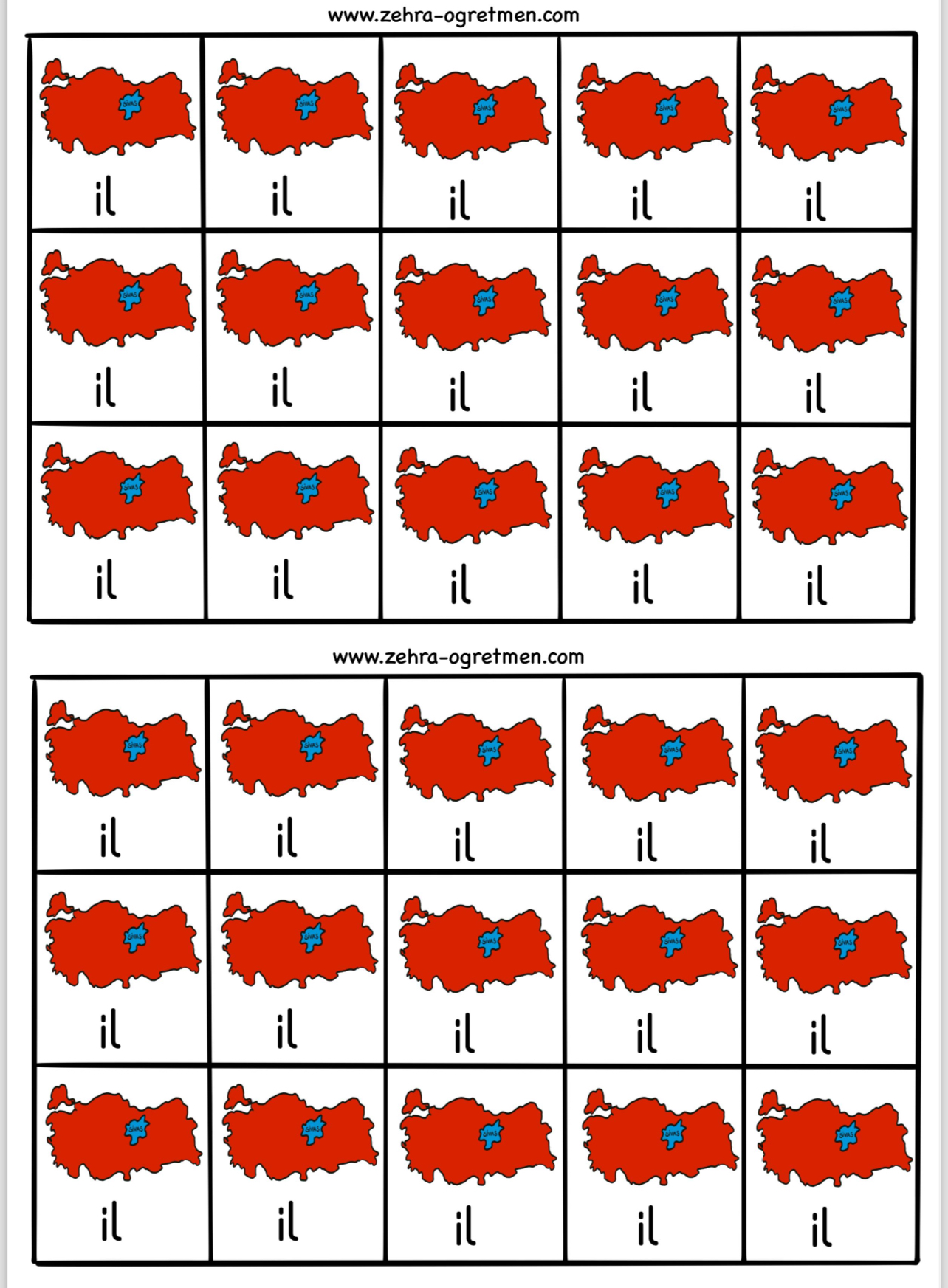 İ SESİ DEFTER DİKTE GÖRSELLERİ ( 30 Öğrenci İçin RENKLİ)