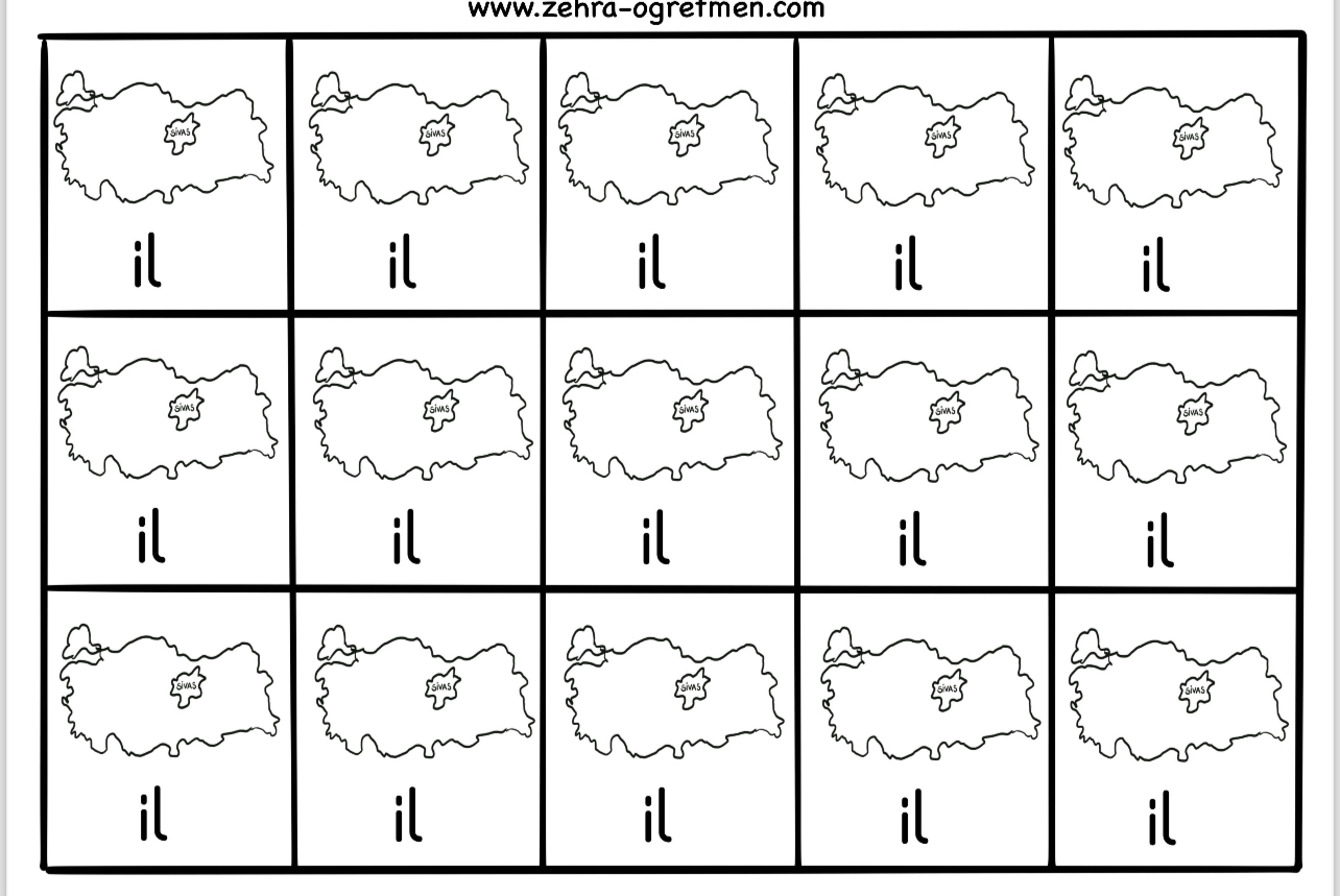 İ SESİ DEFTER DİKTE GÖRSELLERİ ( 15 Öğrenci İçin RENKSİZ)