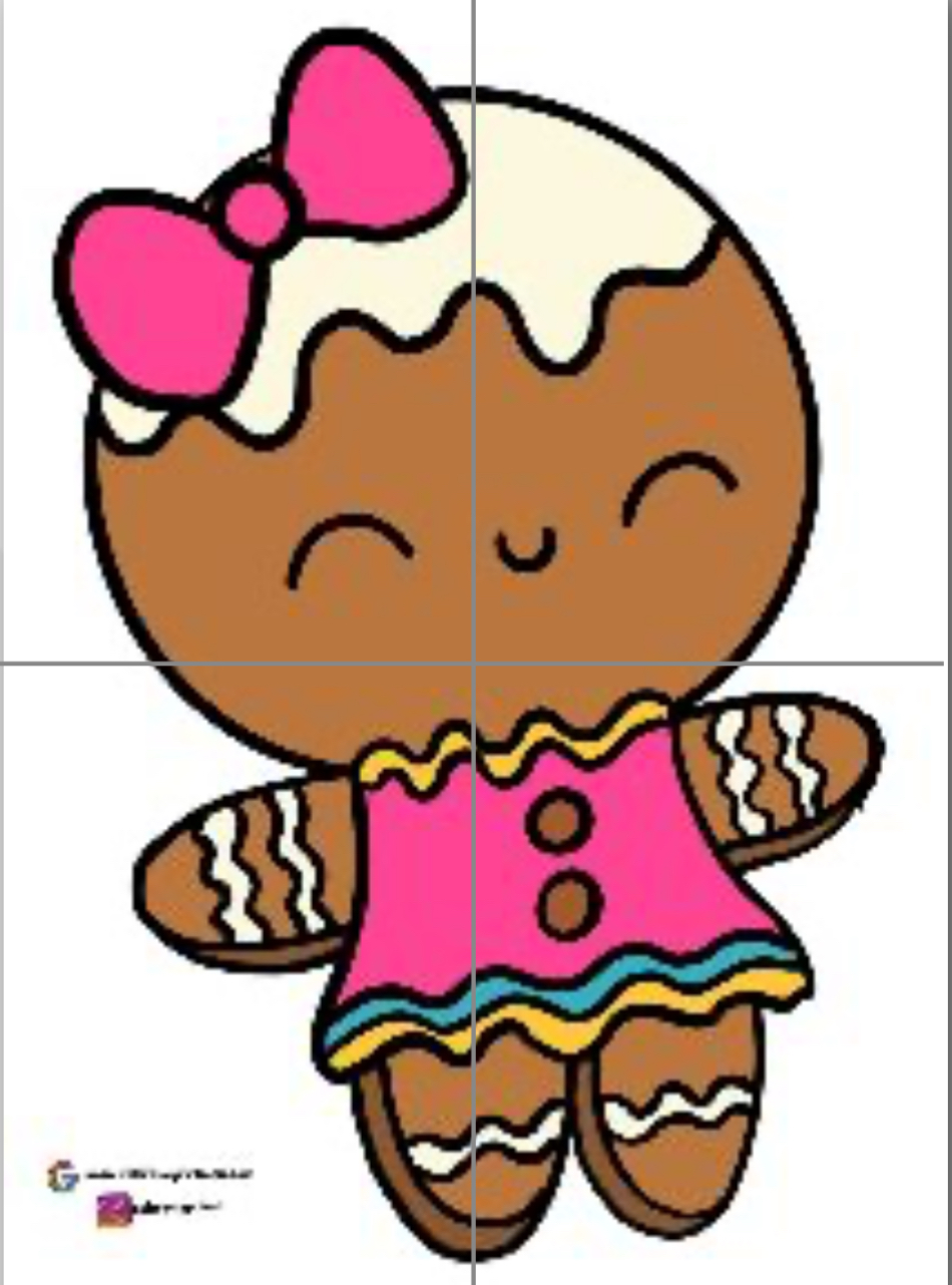 4 A4 Kurabiye Adamlar RENKLİ RENKSİZ