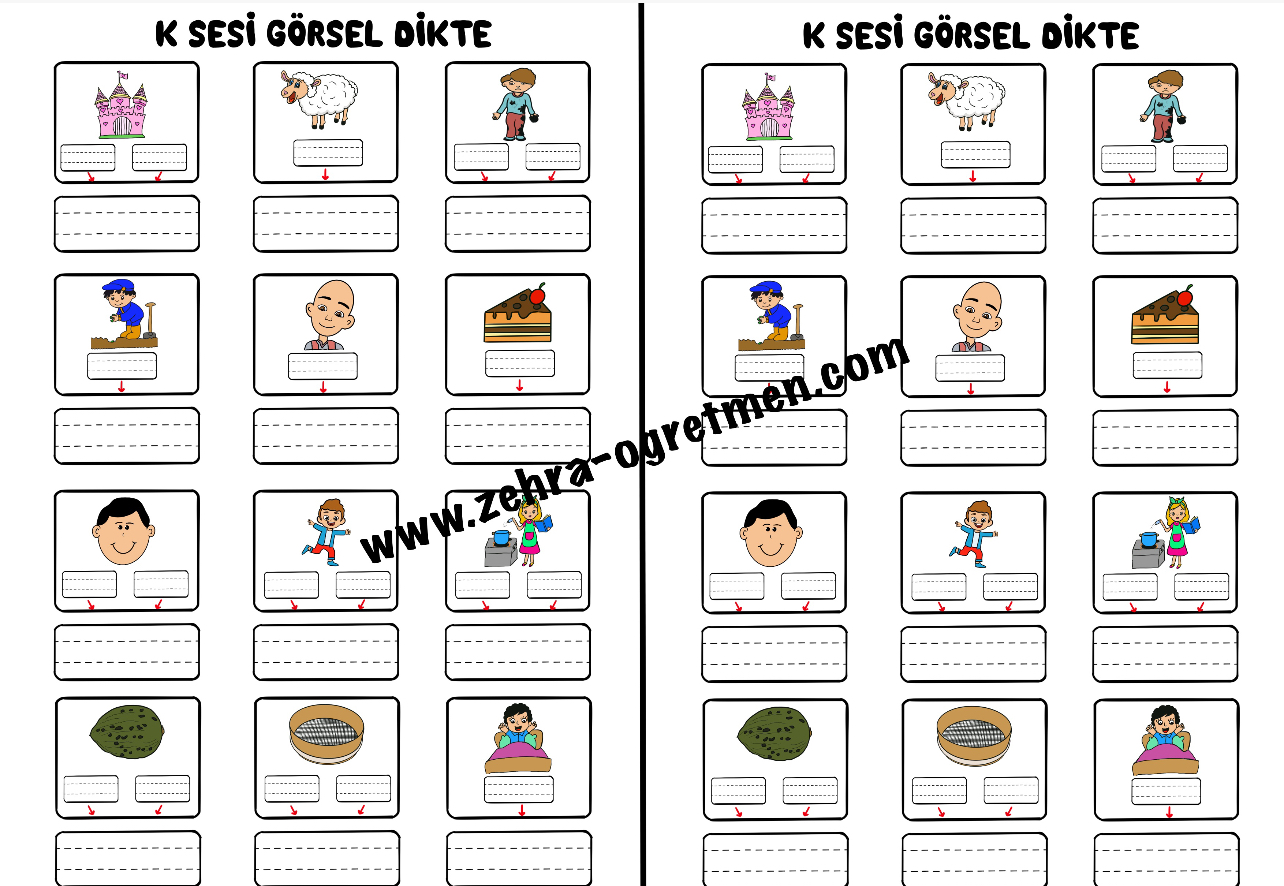 K Sesi Görsel Dikte Sınavı