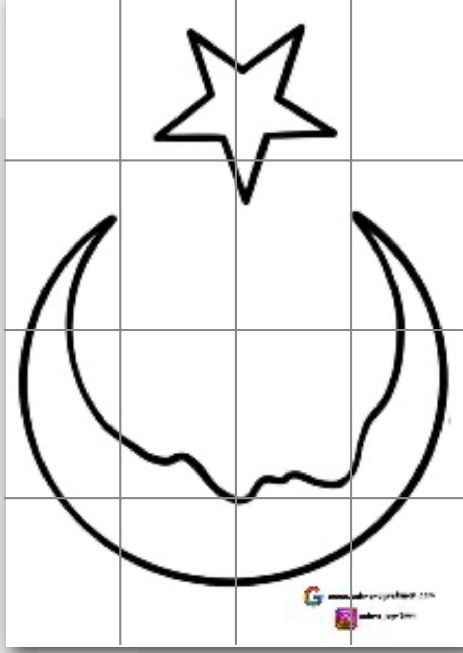 16 A4 Atatürk Silüetli Ay Yıldız