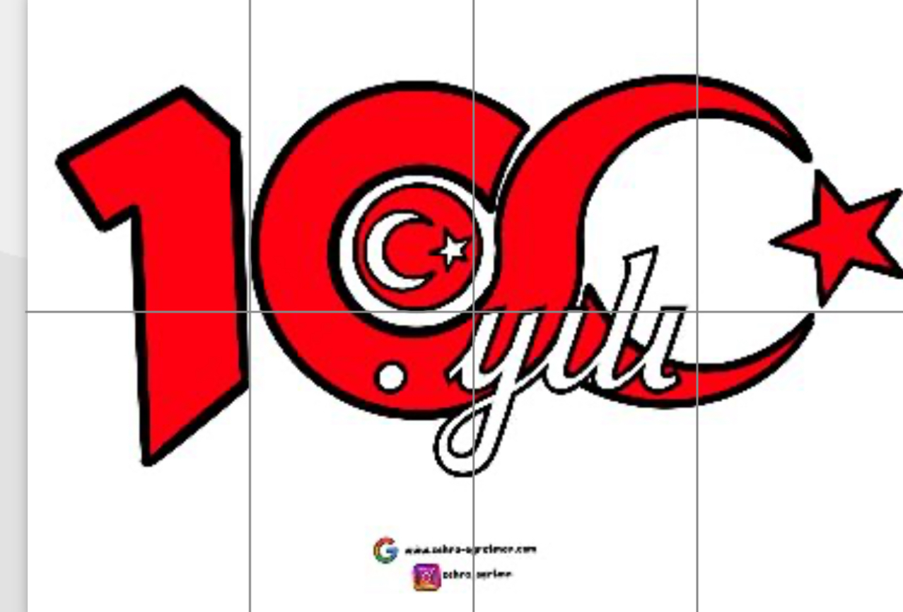 29 Ekim 100. Yıl Logosu 1  ( 8 A4) RENKLİ