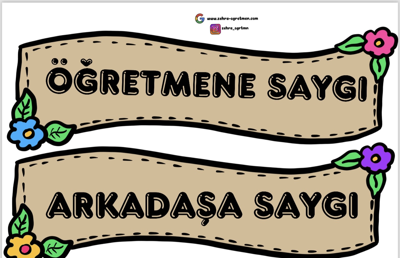 Saygı Başlıkları ( RENKLİ RENKSİZ)