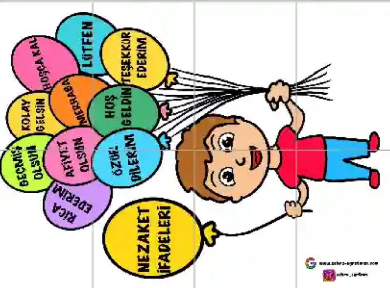 8 A4 Nezaket İfadeleri RENKLİ