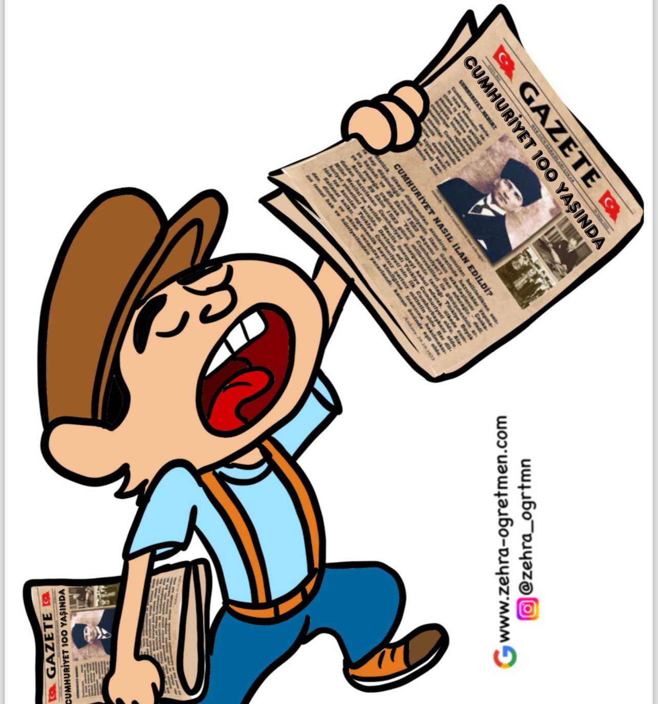 A4 Gazete Satan Çocuklar ( Cumhuriyet 100 Yaşında Gazetesi)