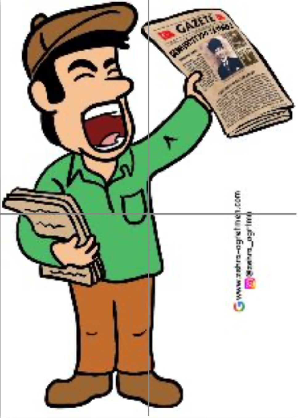 Cumhuriyet 100 Yaşında Gazetesi Satan Çocuk 2 ( 4 A4 RENKLİ)