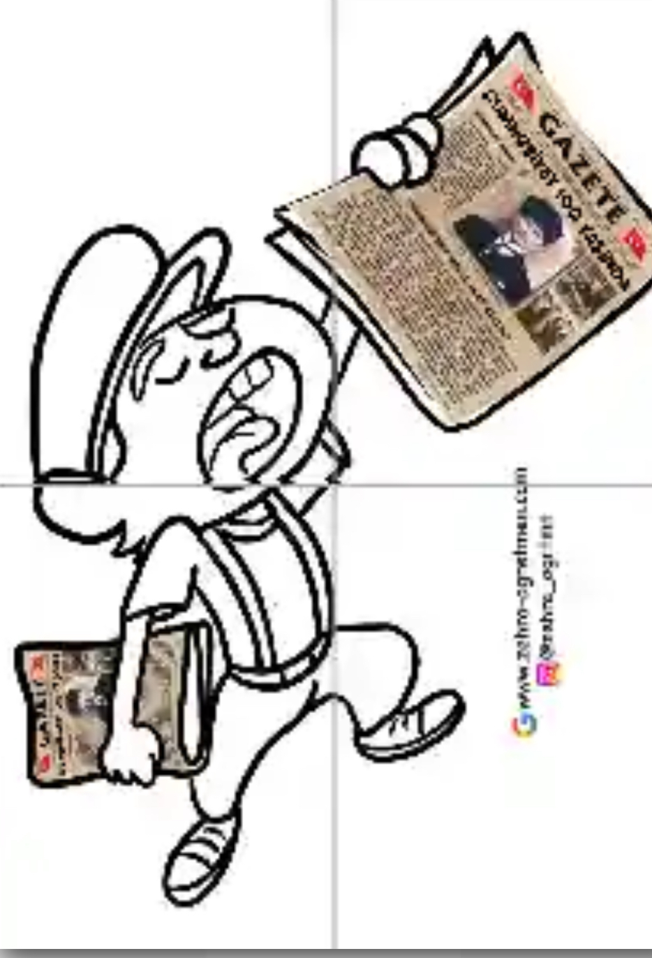 Cumhuriyet 100 Yaşında Gazetesi Satan Çocuk 1 ( 4 A4 RENKSİZ)