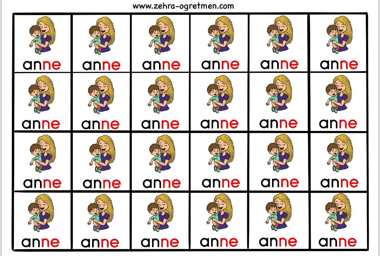 N SESİ DEFTER DİKTE GÖRSELLERİ ( 24 Öğrenci İçin RENKLİ)