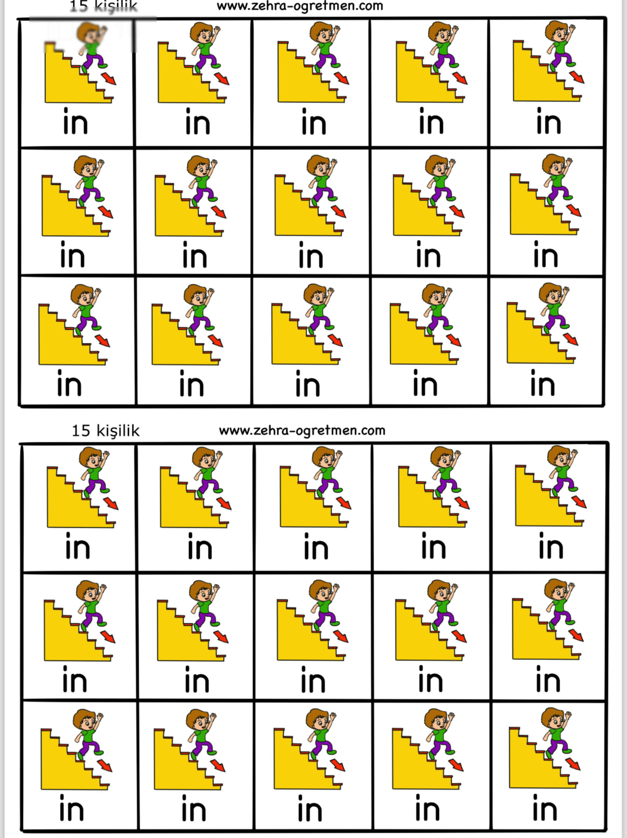 N SESİ DEFTER DİKTE GÖRSELLERİ ( 30 Öğrenci İçin RENKLİ)