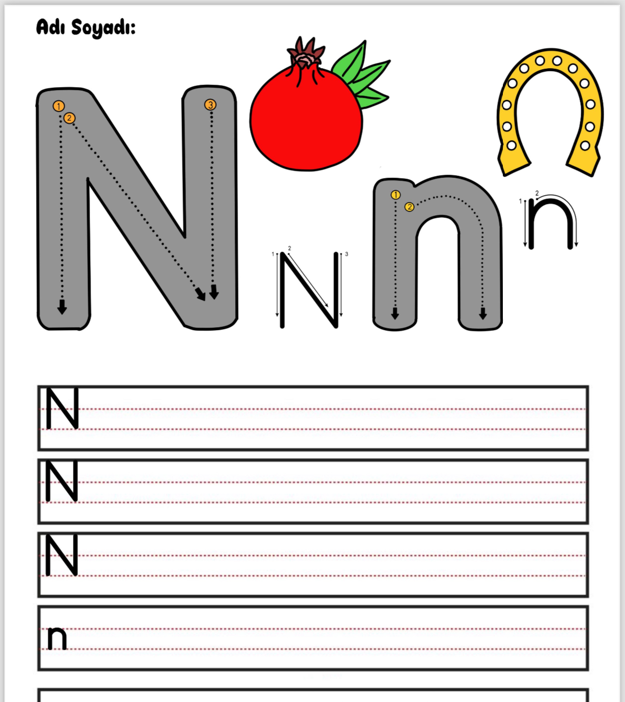 N Sesi Yazma Etkinliği