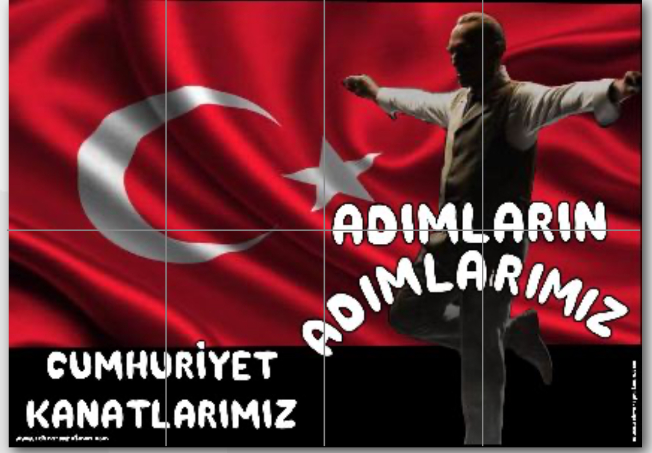 Adımların Adımlarımız Cumhuriyet Kanatlarımız ATATÜRK 2 YATAY (8 A4)