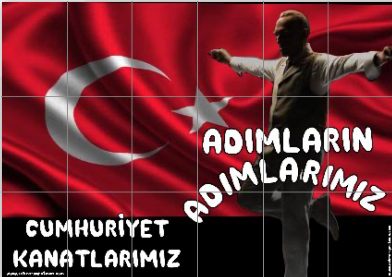 Adımların Adımlarımız Cumhuriyet Kanatlarımız ATATÜRK 2 YATAY ( 18 A4)