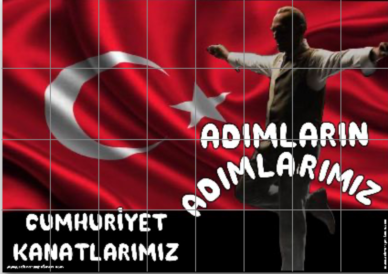 Adımların Adımlarımız Cumhuriyet Kanatlarımız ATATÜRK 2 YATAY (32 A4)