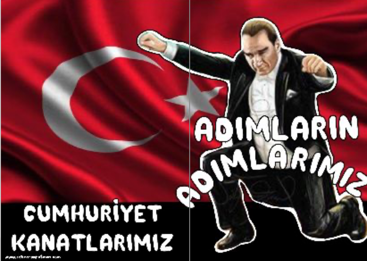 Adımların Adımlarımız Cumhuriyet Kanatlarımız ATATÜRK 3 YATAY ( 2 A4 )