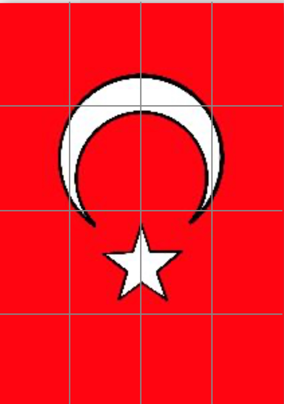 16 A4 Türk Bayrağı RENKLİ