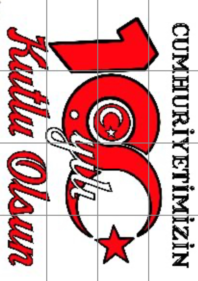 16 A4 Cumhuriyetimizin 100. Yılı Kutlu Olsun RENKLİ