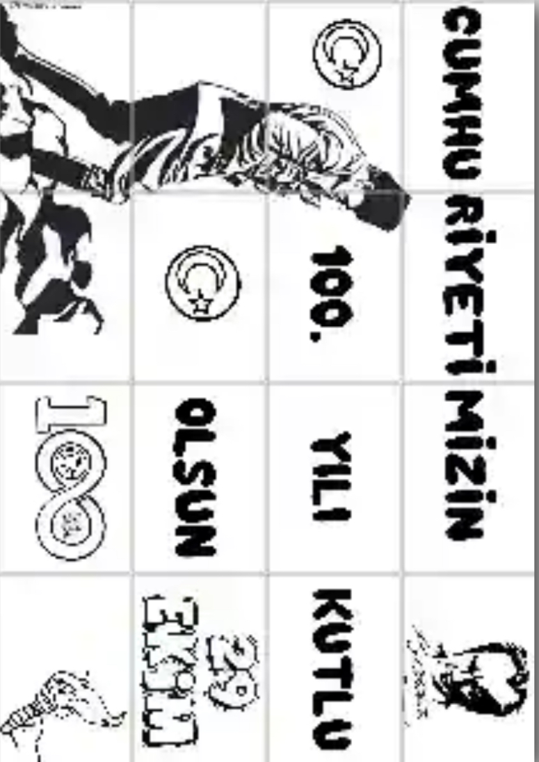 16 A4 Cumhuriyetimizin 100.Yılı Kutlu Olsun 2 RENKSİZ