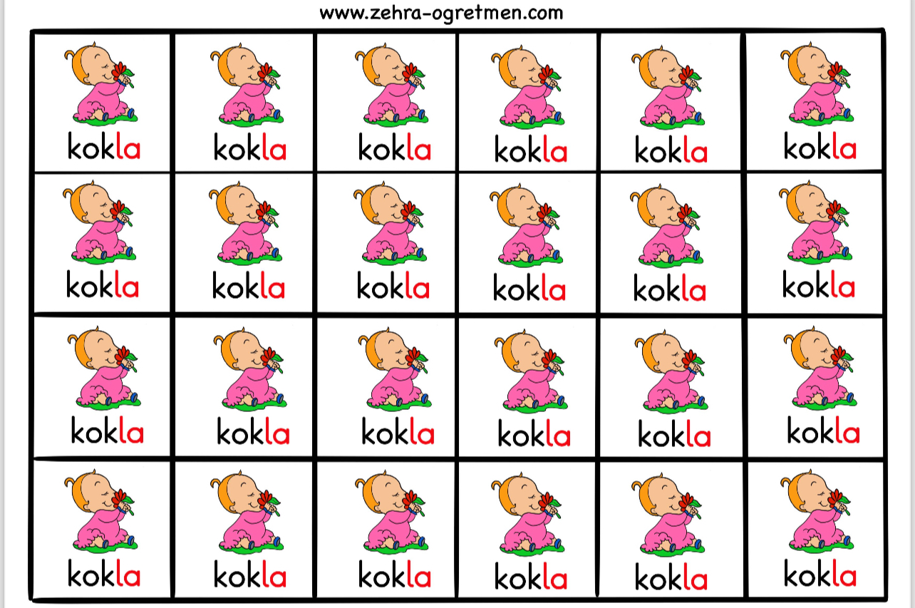 O Sesi Defter Dikte Görselleri ( 24 Öğrenci İçin) RENKLİ