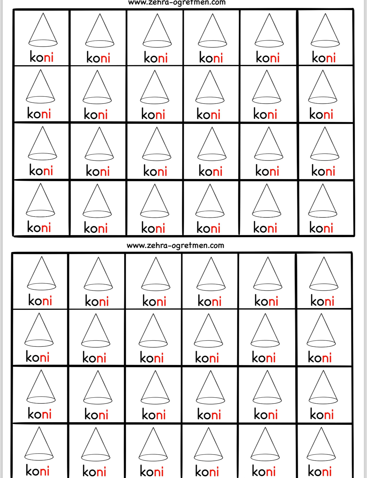 O Sesi Defter Dikte Görselleri ( 48 Öğrenci İçin ) RENKSİZ