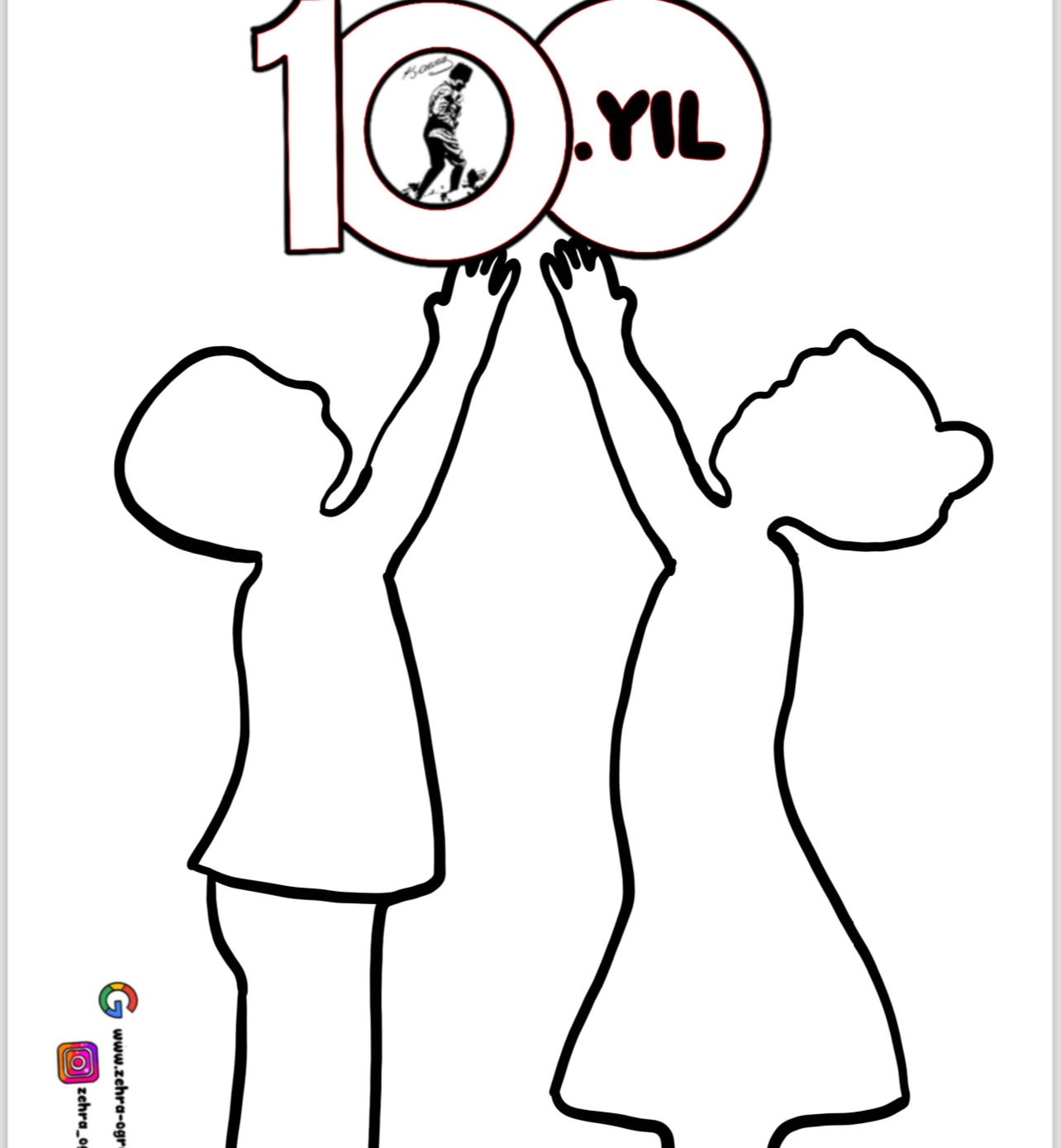 29 Ekim Cam Süslemeleri 100. Yıl ( A4 RENKSİZ)