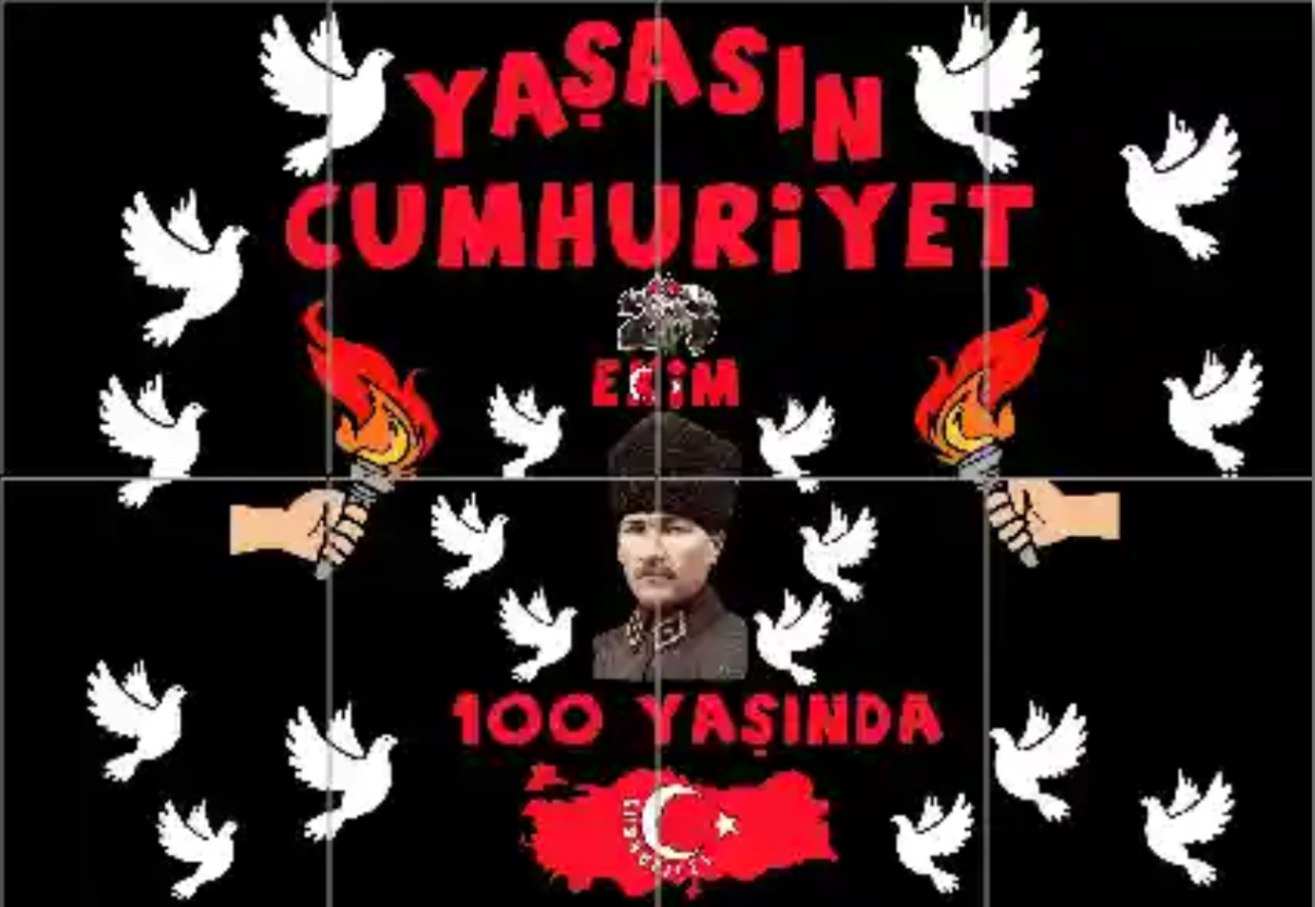 8 A4 Yaşasın Cumhuriyet Panosu