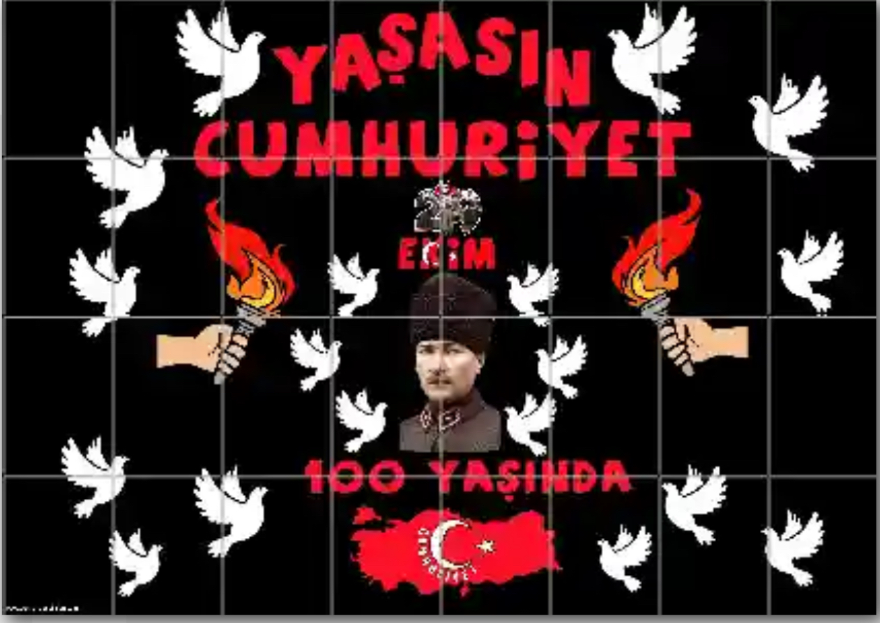 32 A4 Yaşasın Cumhuriyet Panosu