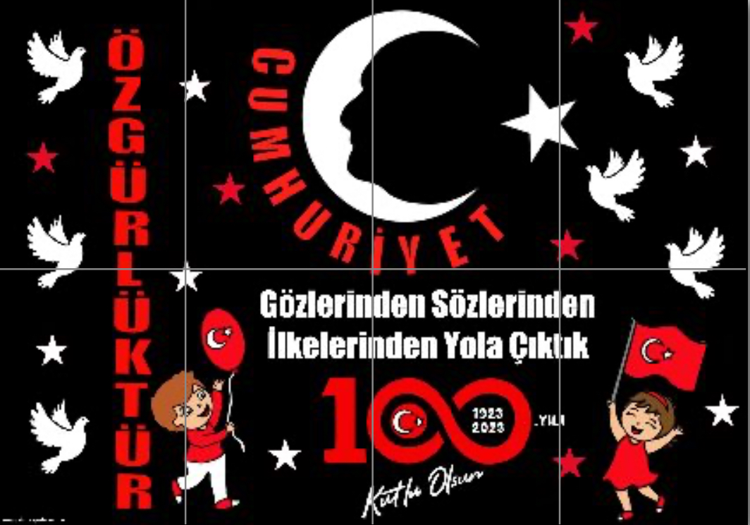 8 A4 Cumhuriyet Özgürlüktür Panosu