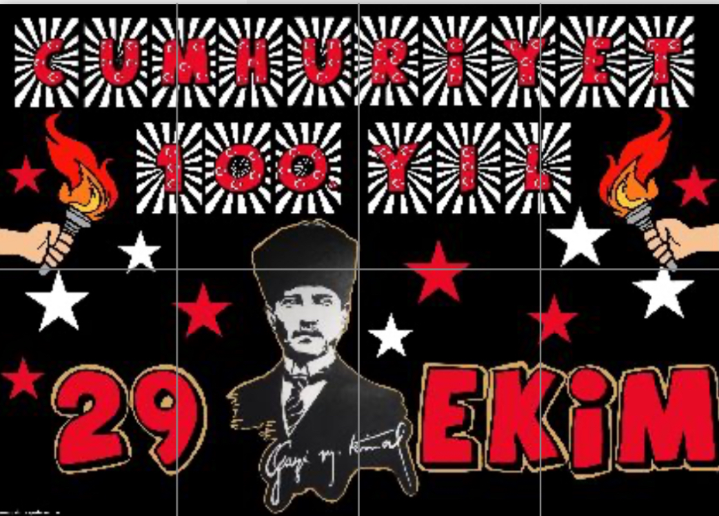 8 A4 Cumhuriyet 100. Yıl Panosu