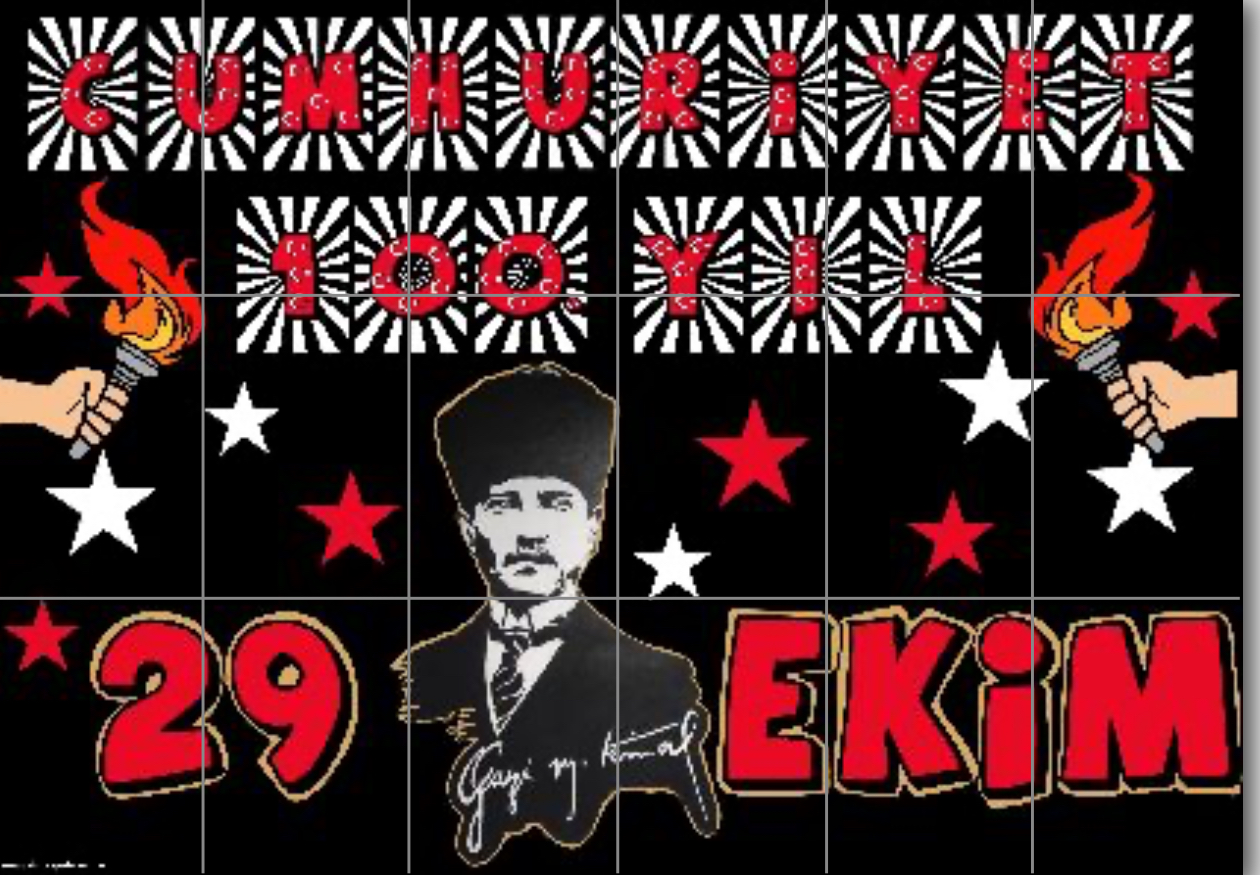 18 A4 Cumhuriyet 100. Yıl Panosu